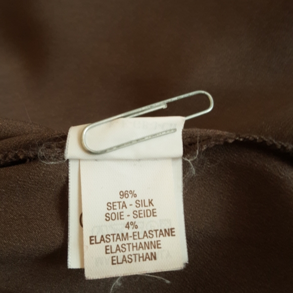 Brunello Cucinelli brown silk top - Picture 6 of 6